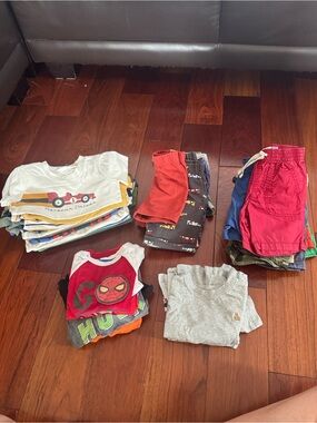 Kids Mixed Clothing Bundle with Red & Gray Pieces